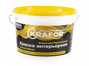 ВД интерьерная влагостойкая латекс 3 кг KRAFOR Рос