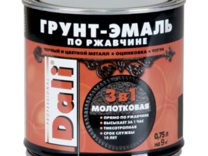 Грунт-эмаль молотковая серебро 0,75кг по ржавчине DAL *11644
