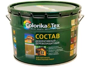Состав деревозащитный Дуб 10л Colorika&Tex