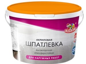 Шпатлевка акриловая фасадная 3кг Олеколор
