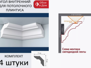Угол внутренний Е25/25 Плинтекс Россия *19154
