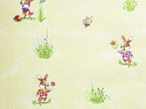 1511-2 Зайчики желт декор обои 0,53*10м винил