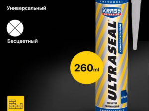 Герметик Прозрачный силикон универсал KRASS 260мл Польша 5343