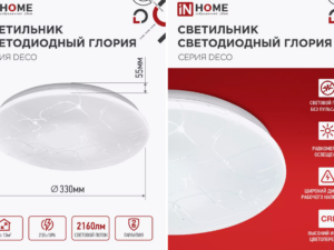 Светильник светодиод декоратив Глория 24W 6500K ASD 717699